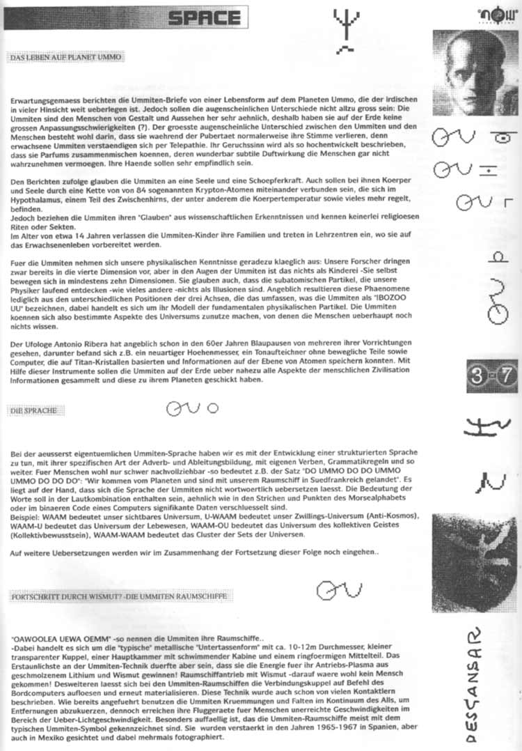 !NOW2.5 SpaceZine: Different Alien Races: Part 4: UMMO 3